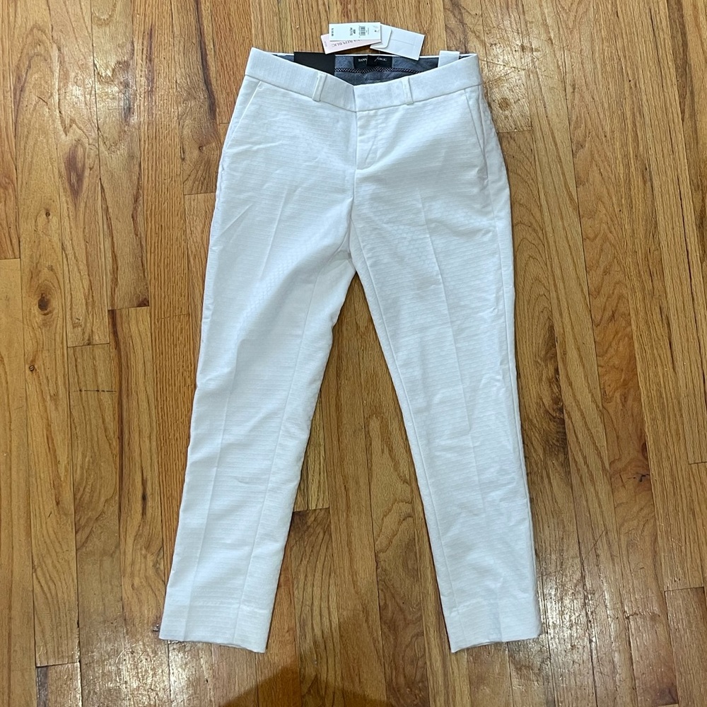 New Banana Republic White Hampton Pants 00P